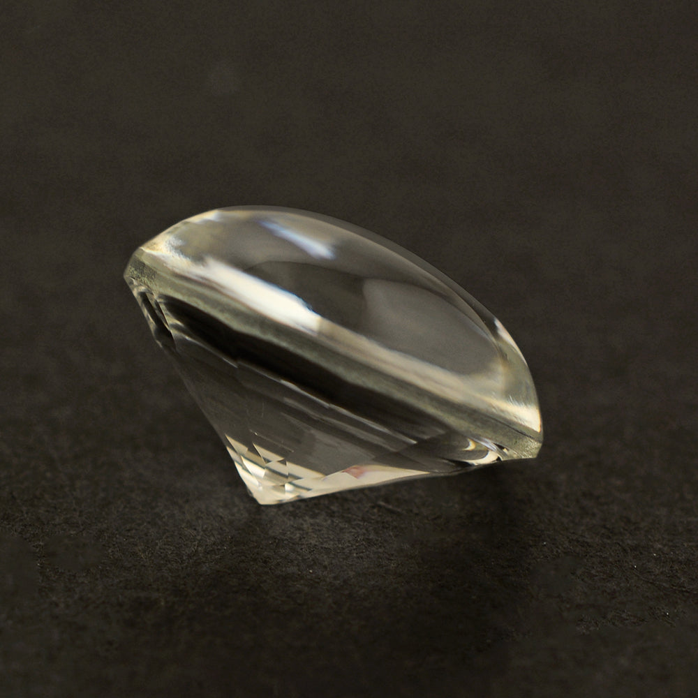 CRYSTAL BUFFTOP CONCAVE STEP CUT BACK ROUND (DES#47) 15MM 11.65 Cts.