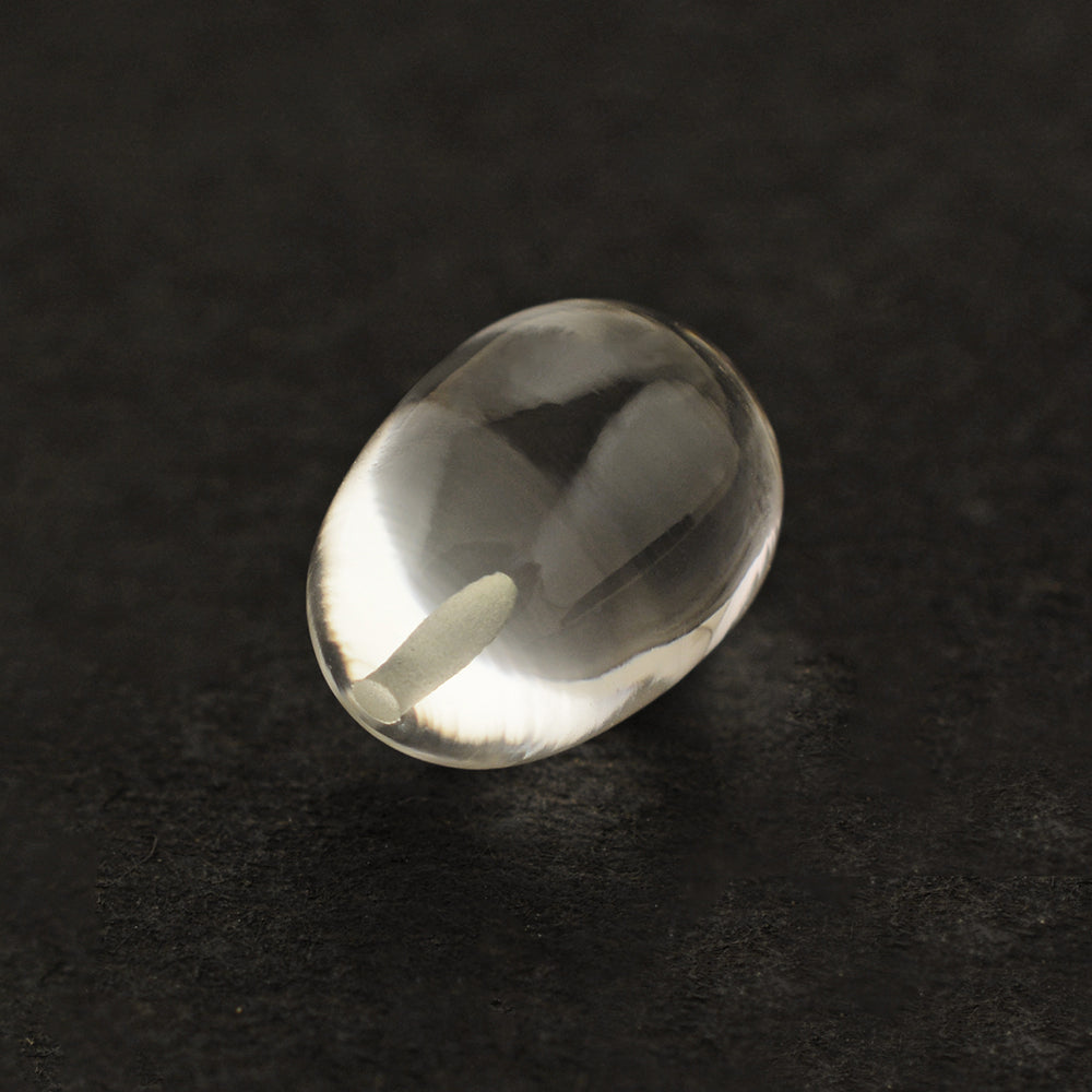 CRYSTAL PLAIN EGG (DES#54) HALF DRILL 11X8MM 5.24 Cts.