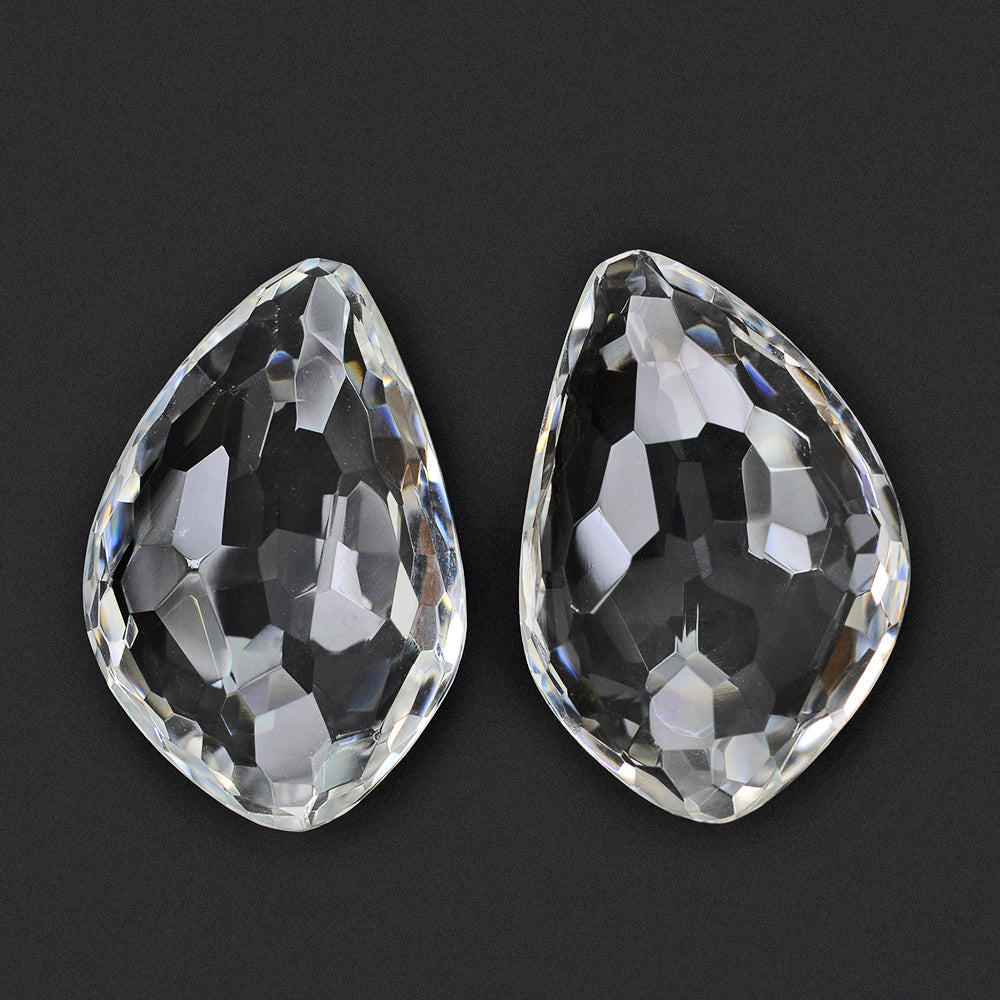 CRYSTAL IRREGULAR CUT BRIOLETTE FANCY SHAPE 30X20MM 35.75 Cts.