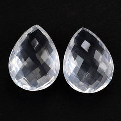 CRYSTAL BRIOLETTE PEAR (SEMI MILKY) 20X15MM 15.18 Cts.