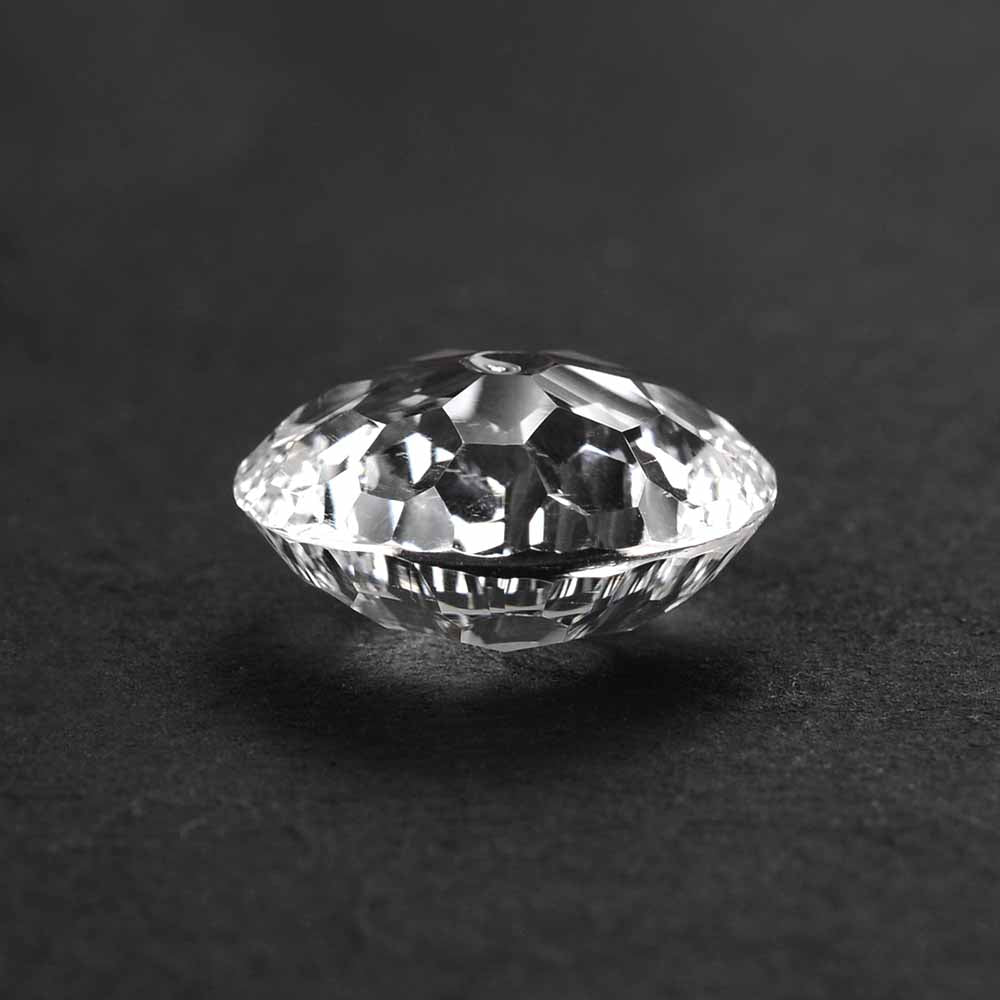CRYSTAL CONCAVE BRIOLETTE ROUND WITH BUBBLE 15MM 10.20 Cts.