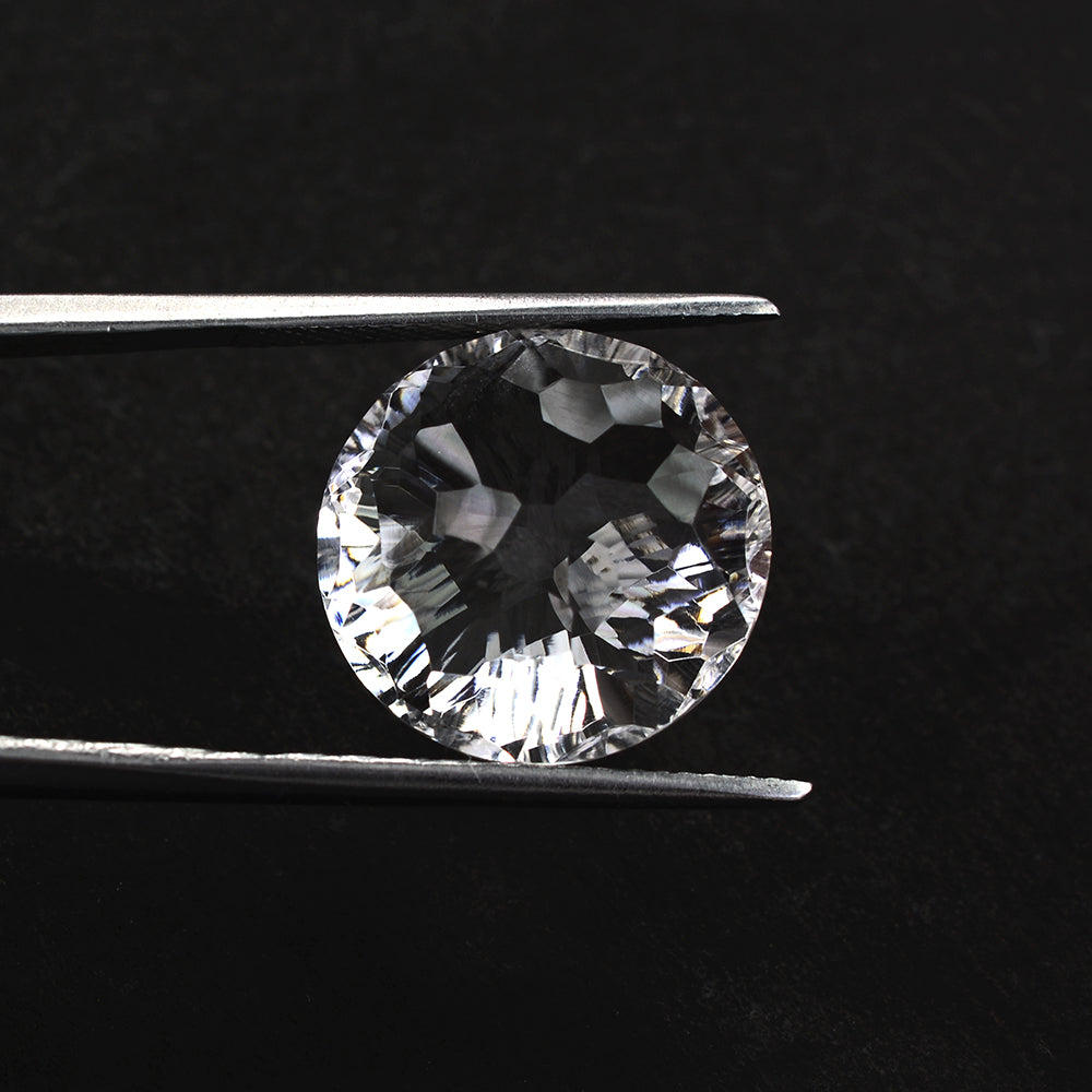 CRYSTAL CONCAVE BRIOLETTE ROUND 15MM 10.88 Cts.