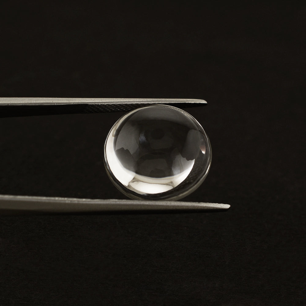 CRYSTAL PLAIN LENTIL ROUND 15MM 12.10 Cts.