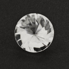 CRYSTAL BUFFTOP ROUND WITH TWISTED CONCAVE (DES#31) 15MM 11.15 Cts.