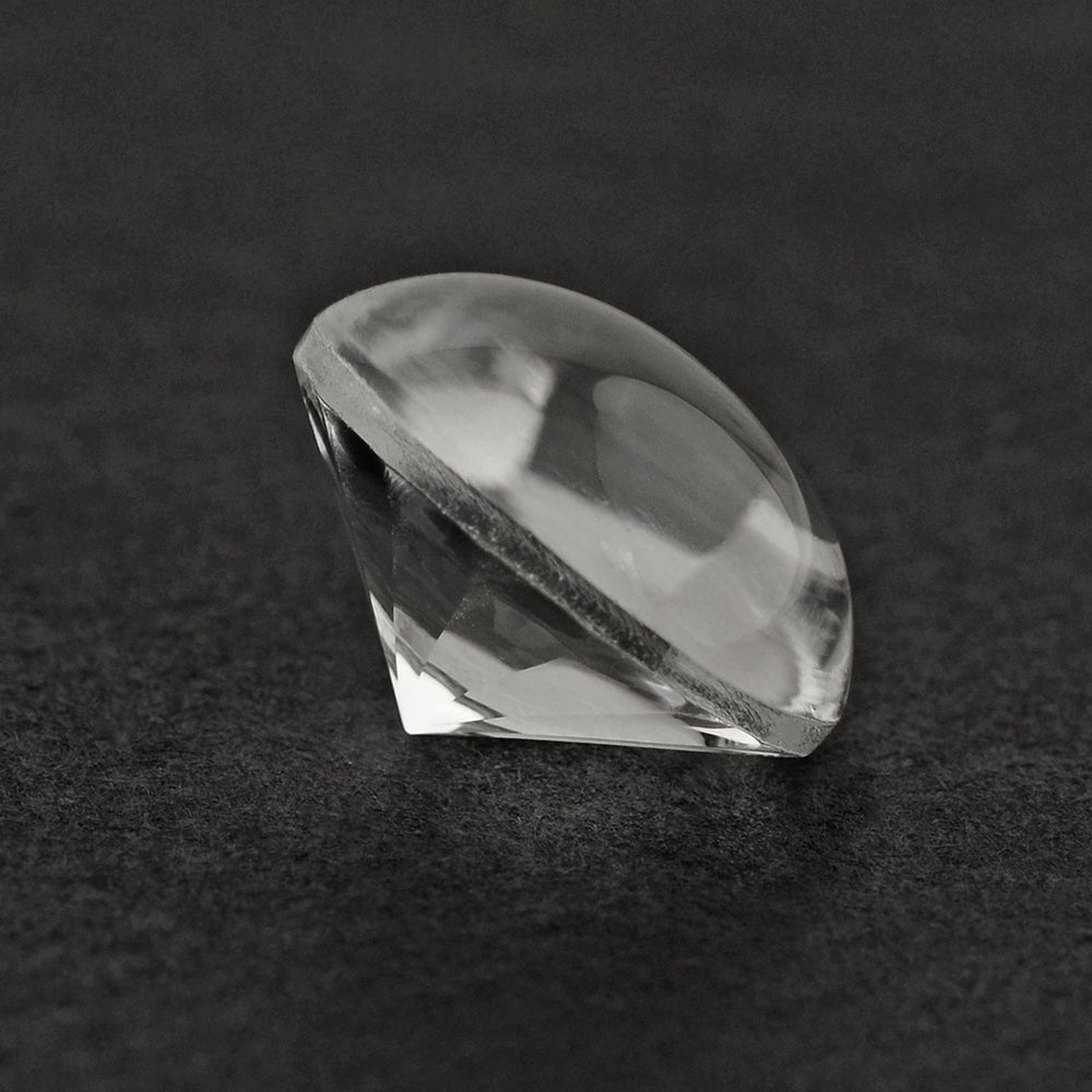 CRYSTAL BUFFTOP ROUND WITH TWISTED CONCAVE (DES#31) 15MM 11.15 Cts.