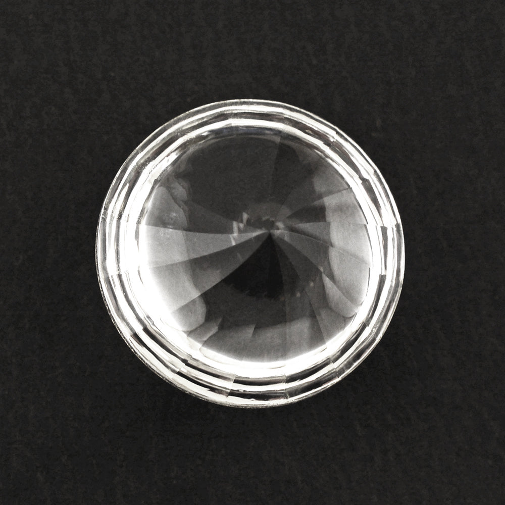 CRYSTAL BUFFTOP ROUND WITH TWISTED CONCAVE (DES#31) 15MM 11.15 Cts.