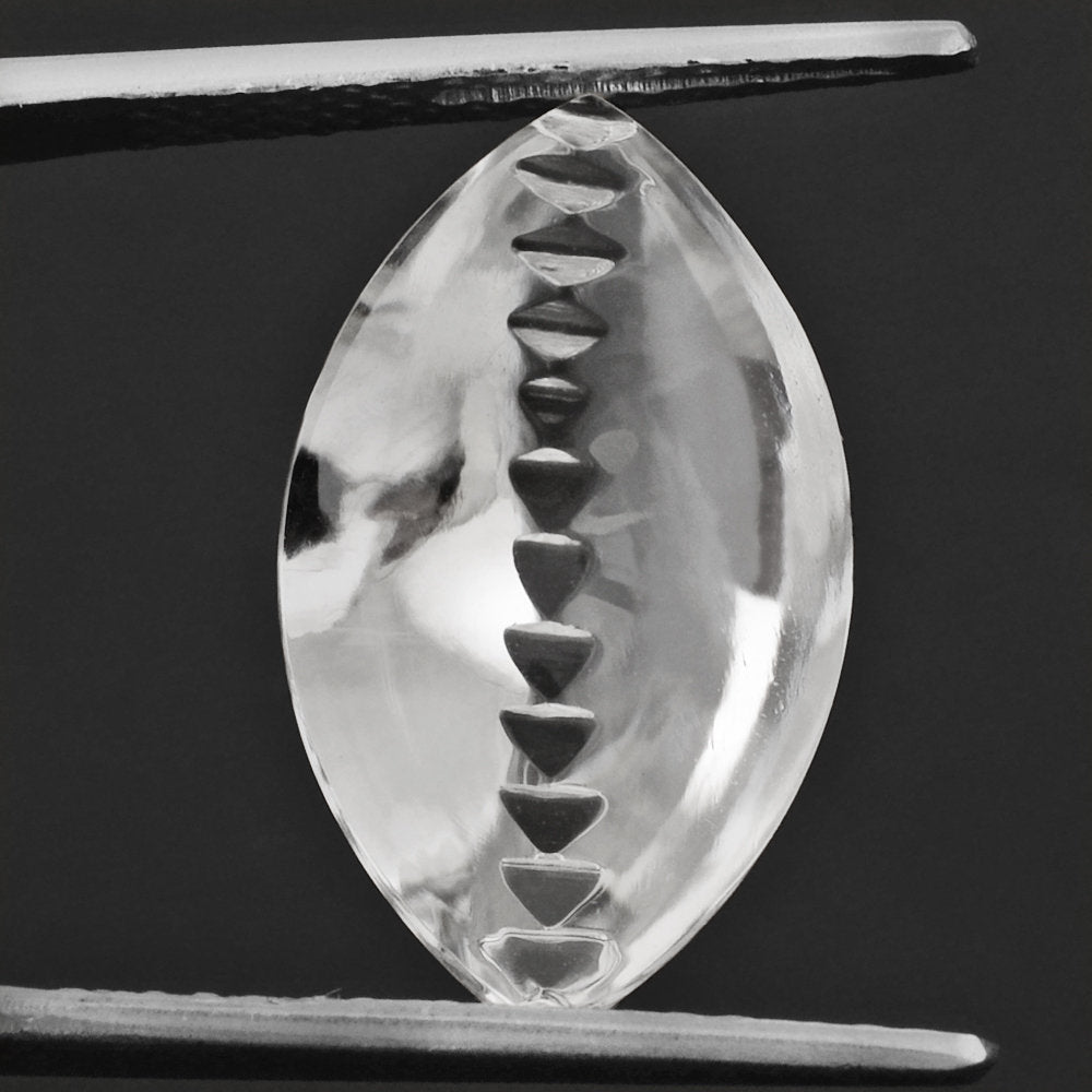 CRYSTAL BUFFTOP ZIP CUT BACK MARQUISE (DES#106) 20X12MM 9.75 Cts.