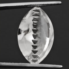 CRYSTAL BUFFTOP ZIP CUT BACK MARQUISE (DES#106) 20X12MM 9.75 Cts.