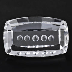 CRYSTAL BUBBLE LINE CUSHION (DES#124) 16X10MM 7.60 Cts.