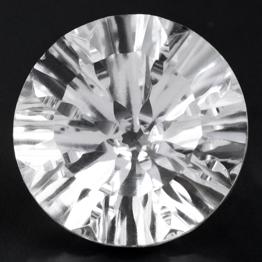CRYSTAL CONCAVE SPLENDOR CUT ROUND (DES#74) 16MM 13.55 Cts.