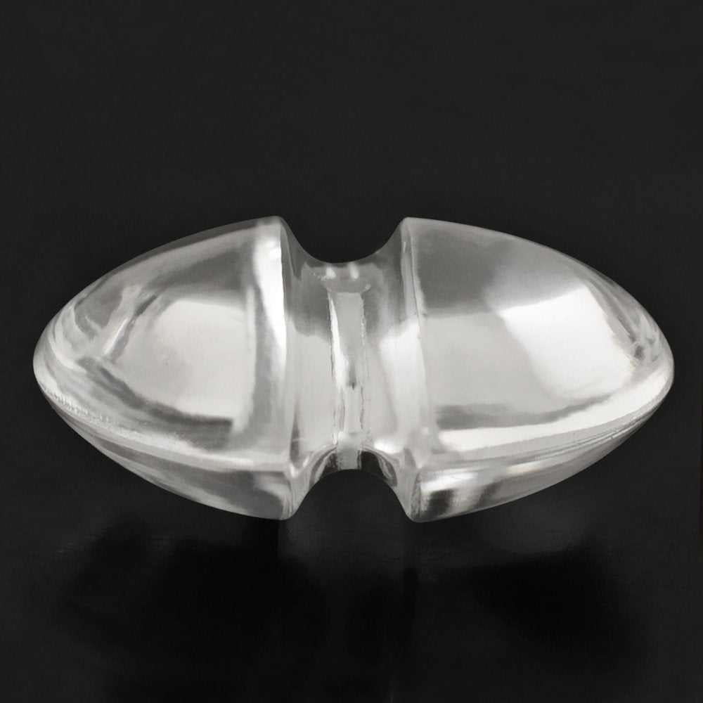CRYSTAL LENTIL ROUND WITH CARVED BELT (DES#25) (FULL DRILL) 15MM 8.05 Cts.