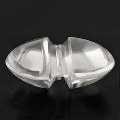CRYSTAL LENTIL ROUND WITH CARVED BELT (DES#25) (FULL DRILL) 15MM 8.05 Cts.