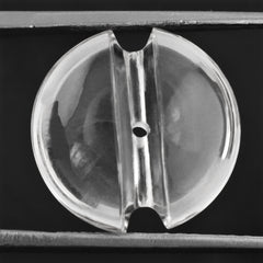 CRYSTAL LENTIL ROUND WITH CARVED BELT (DES#25) (FULL DRILL) 15MM 8.05 Cts.