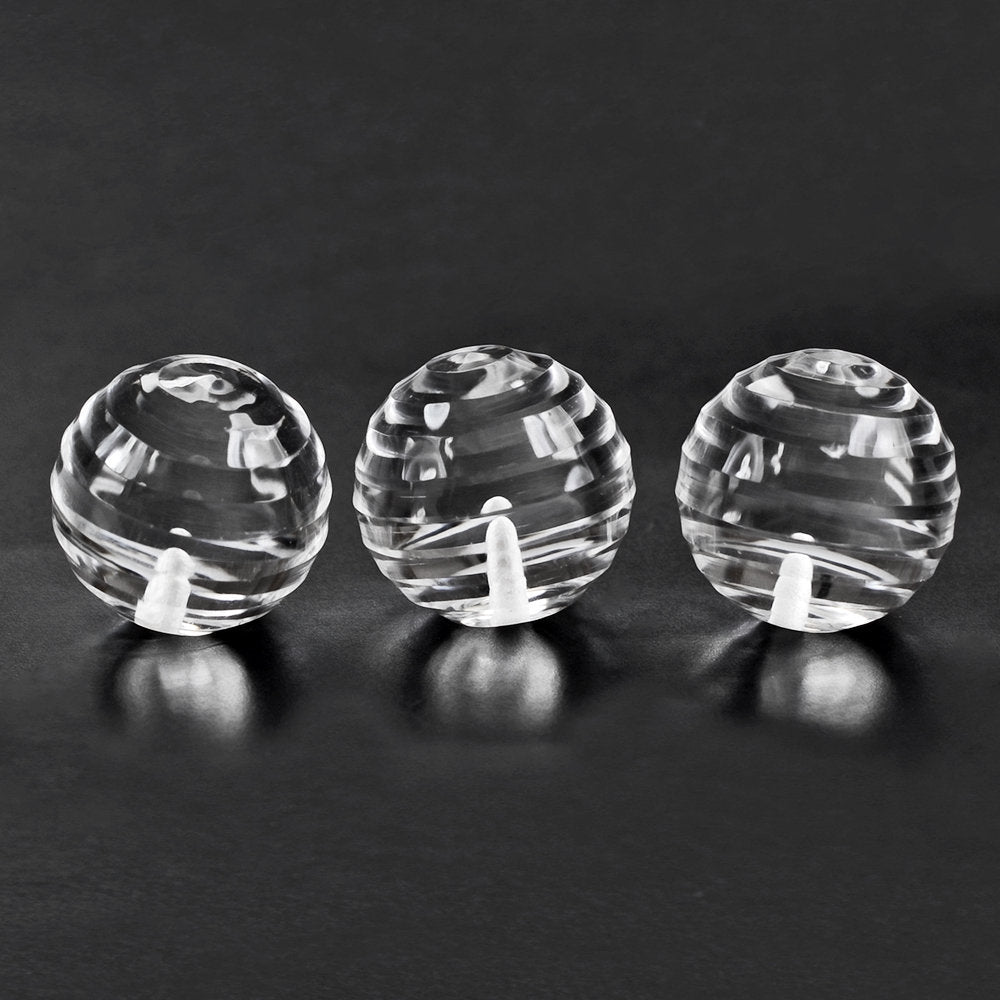 CRYSTAL CONCAVE BALL (HALF DRILL) (DES#136) 10MM 7.30 Cts.