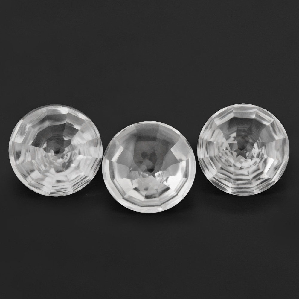CRYSTAL BUFFTOP CONCAVE STEP CUT BACK ROUND (DES#47) 15MM 11.48 Cts.
