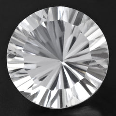 CRYSTAL CONCAVE STRAIGHT FACET ROUND (DES#77) 14MM 8.79 Cts.