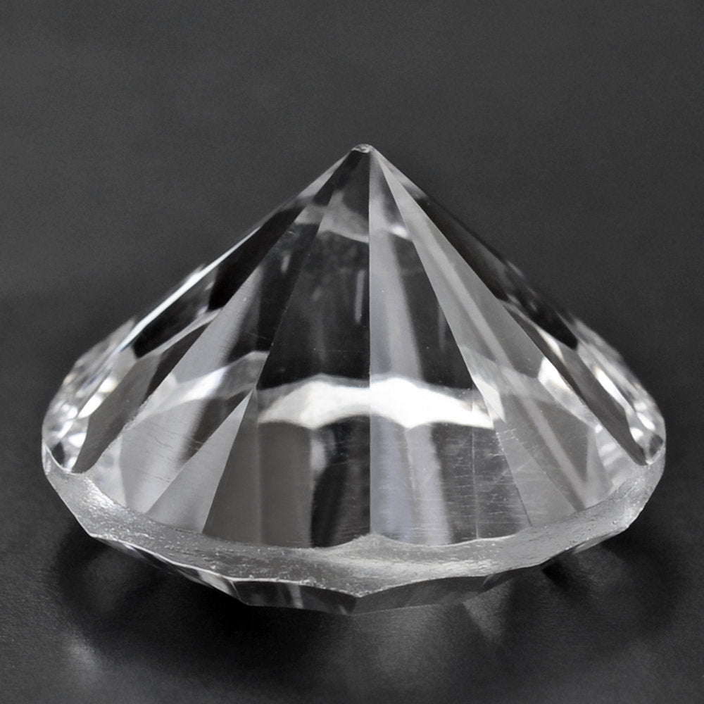 CRYSTAL CONCAVE STRAIGHT FACET ROUND (DES#77) 14MM 8.79 Cts.