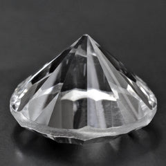 CRYSTAL CONCAVE STRAIGHT FACET ROUND (DES#77) 14MM 8.79 Cts.