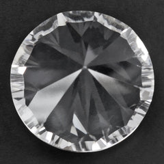 CRYSTAL CONCAVE STRAIGHT FACET ROUND (DES#77) 14MM 8.79 Cts.