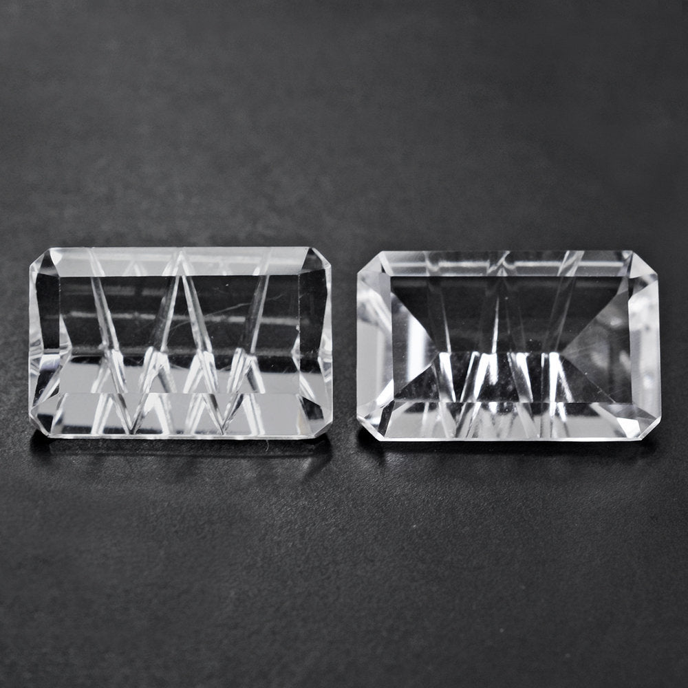 CRYSTAL CONCAVE LIGHTENING CUT OCTAGON (DES#99) 14X9MM 5.00 Cts.