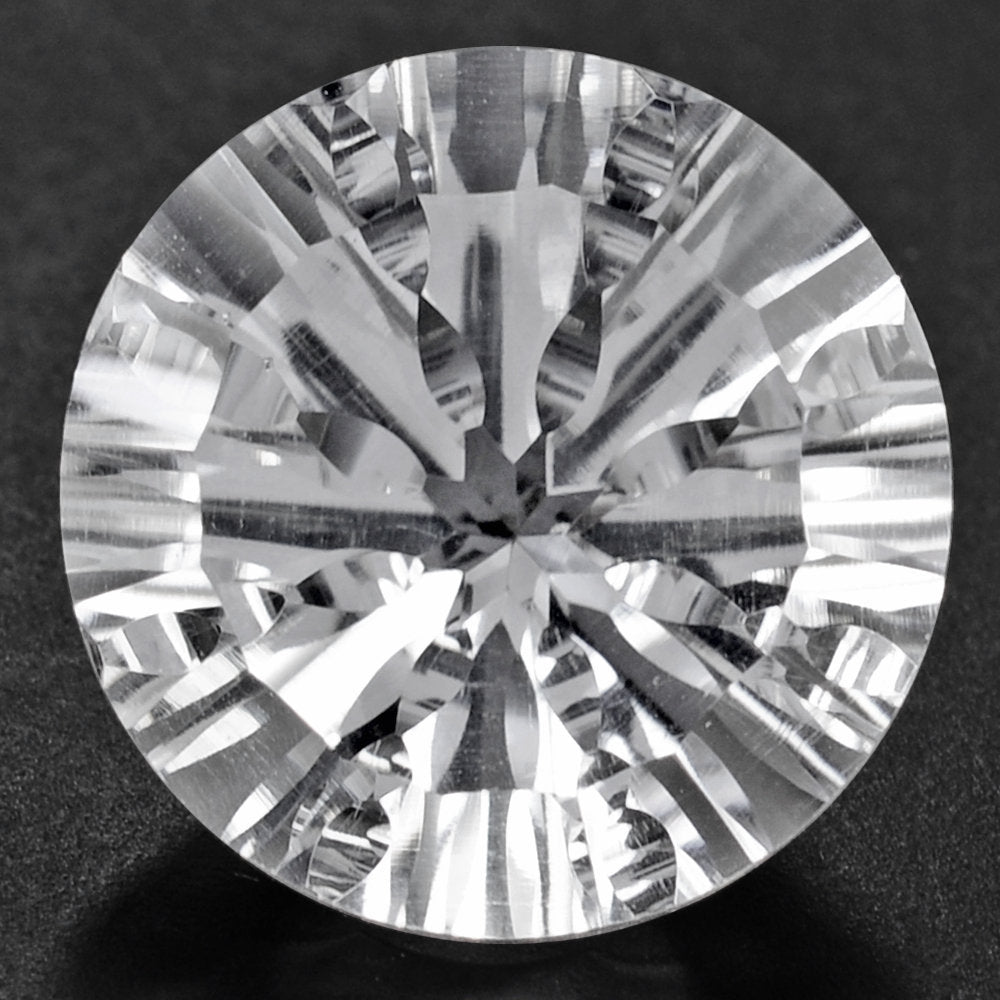 CRYSTAL CONCAVE SPLENDOR CUT ROUND (DES#74) 14MM 8.40 Cts.