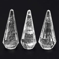 CRYSTAL LONG FACETED DROPS 38X16MM 42.93 Cts.