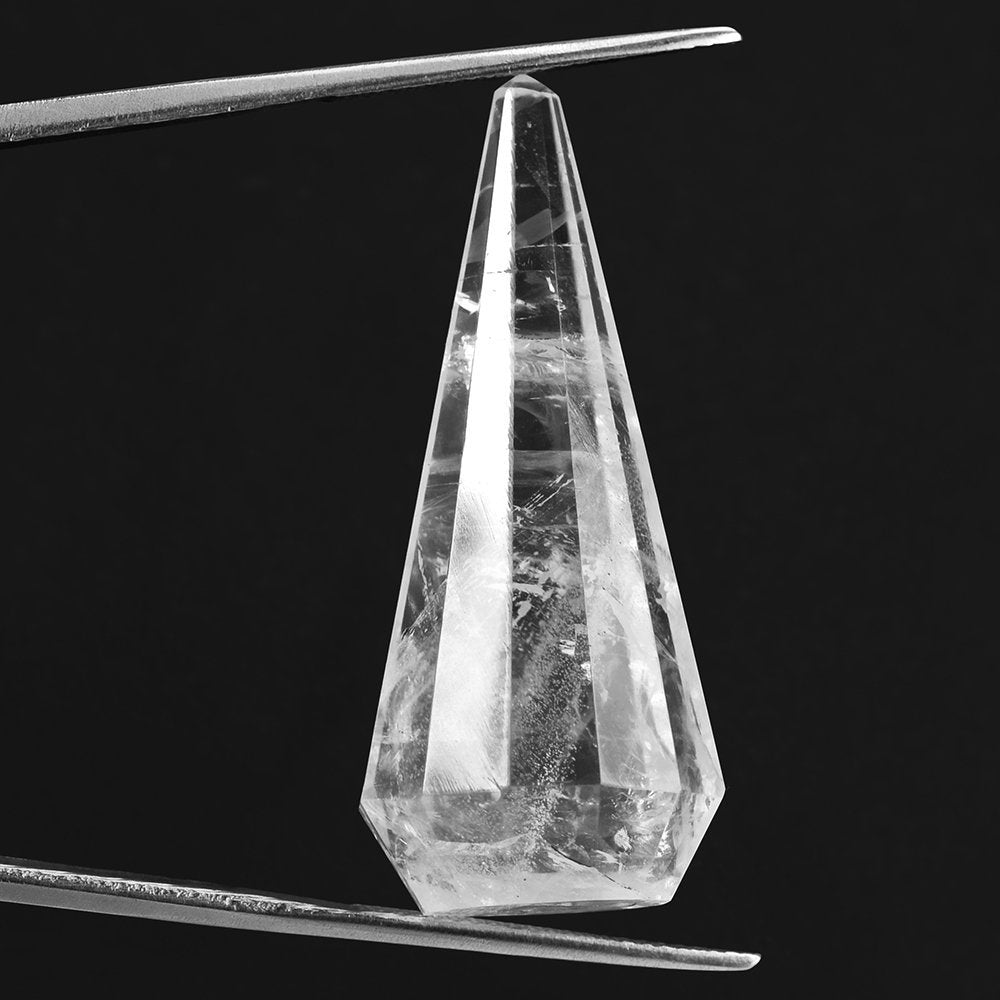CRYSTAL LONG FACETED DROPS 36X16MM 42.65 Cts.