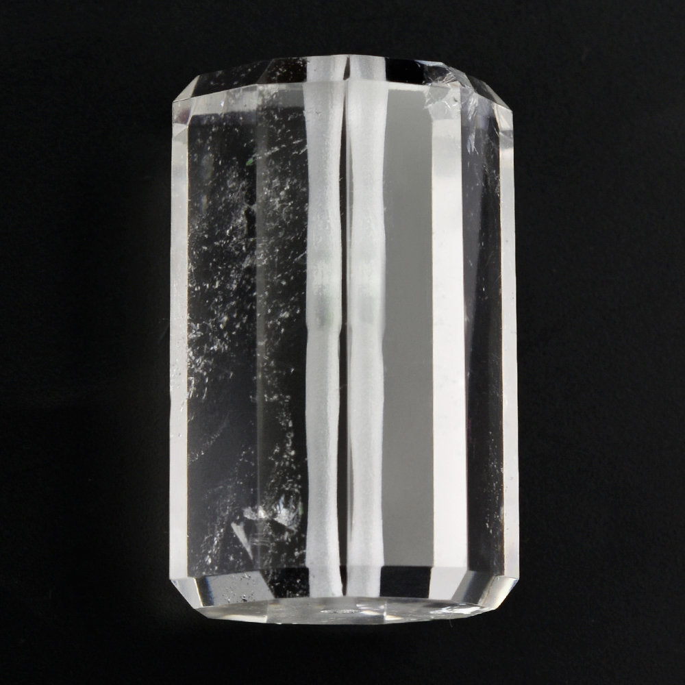 CRYSTAL STEP CUT BARREL (FULL DRILL 1MM) (HI) 25X16MM 62.82 Cts.