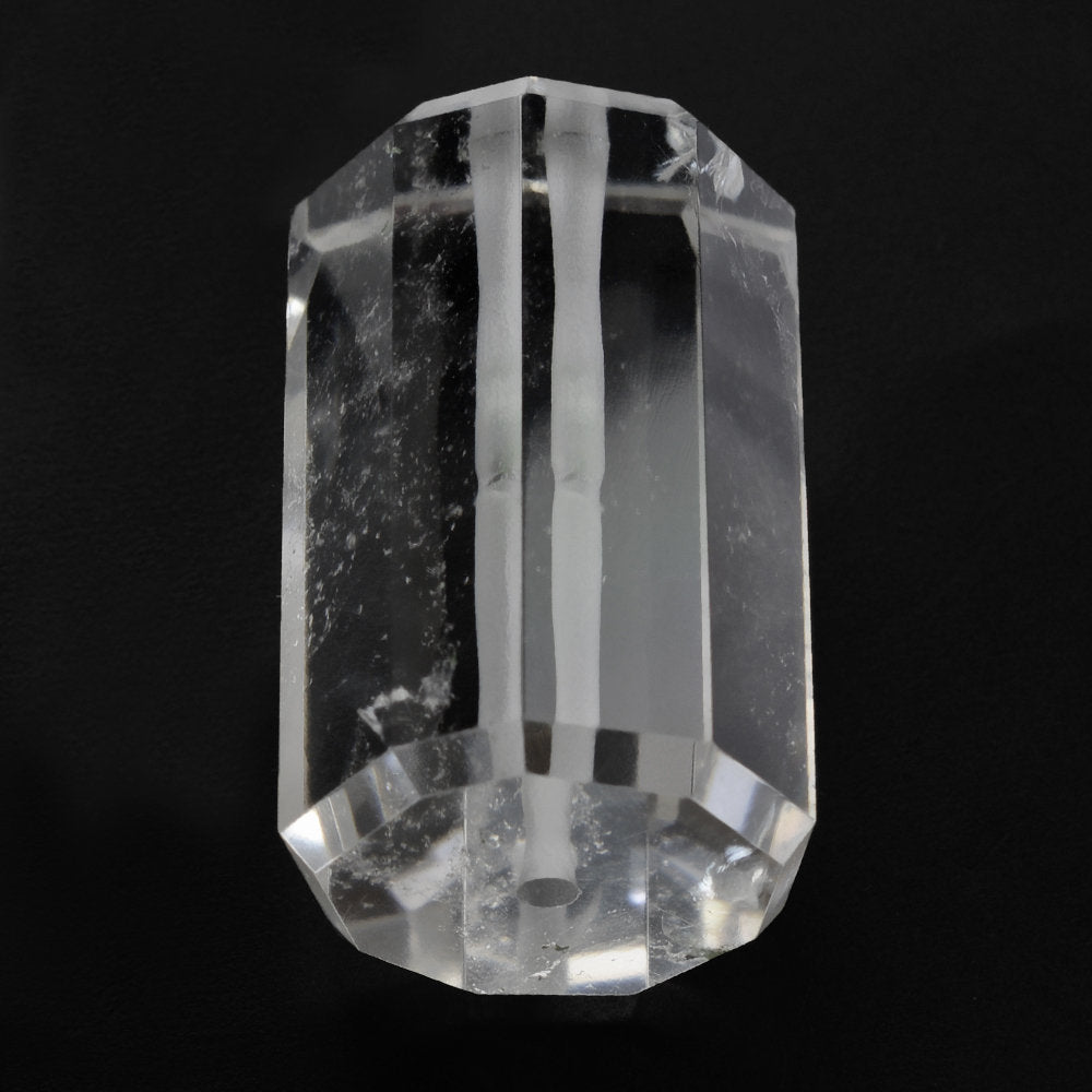 CRYSTAL STEP CUT BARREL (FULL DRILL 1MM) (HI) 25X16MM 62.82 Cts.