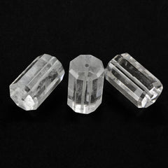 CRYSTAL STEP CUT BARREL (FULL DRILL 1MM) (HI) 25X16MM 62.82 Cts.
