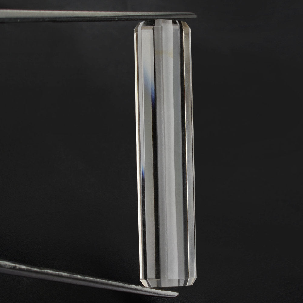 CRYSTAL STEP CUT BARREL (FULL DRILL 1MM) 34X7MM 17.00 Cts.