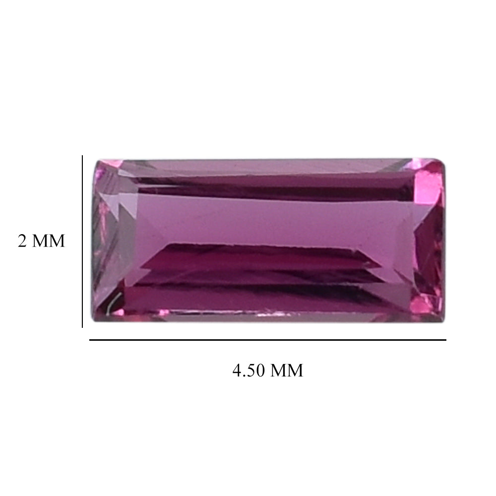 RUBELLITE CUT BAGUETTE 4.50X2MM 0.15 Cts.