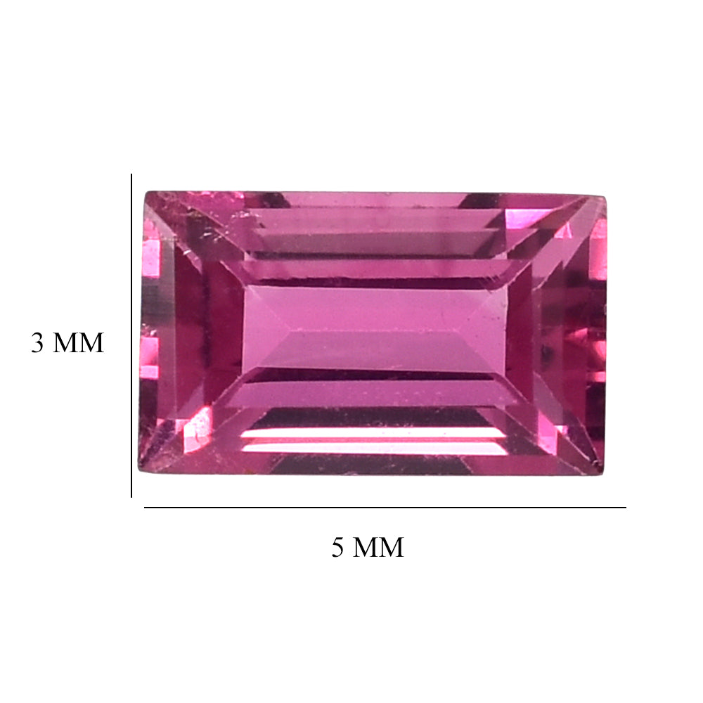RUBELLITE CUT BAGUETTES 5X3MM 0.32 Cts.
