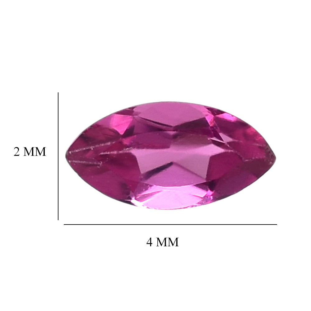 RUBELLITE CUT MARQUISE 4x2MM 0.08 Cts.
