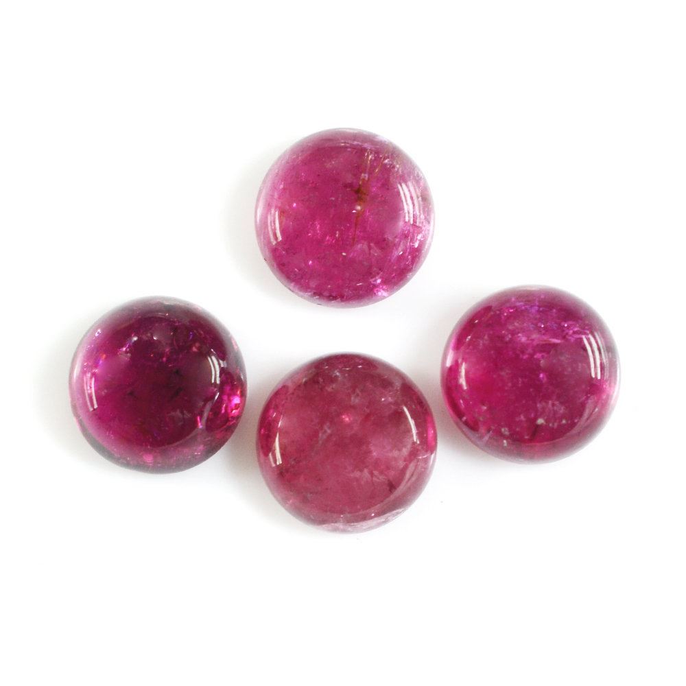 RUBELLITE ROUND CAB (DARK/HI) 8 MM 2.38 Cts.