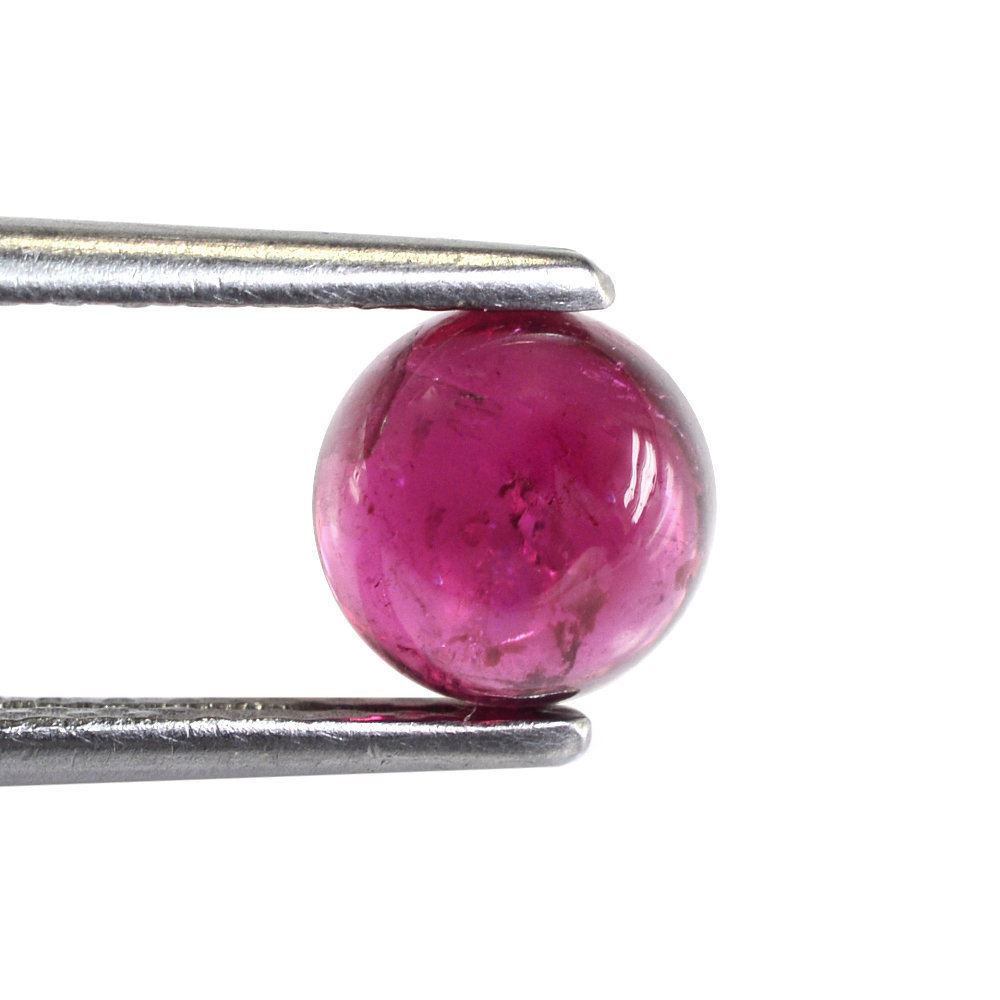 RUBELLITE ROUND CAB (DARK/HI) 6.70MM 1.60 Cts.