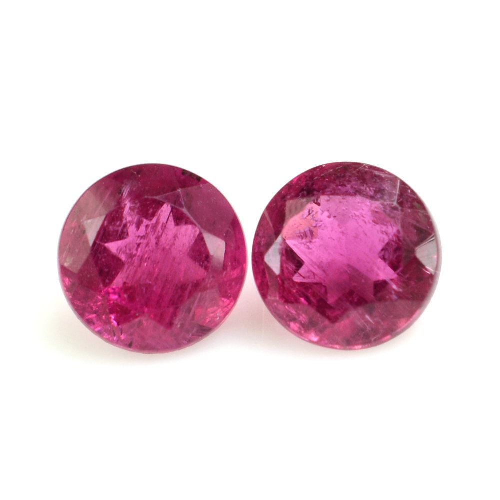 RUBELLITE CUT ROUND (DARK/HI) 4.50 MM 0.36 Cts.