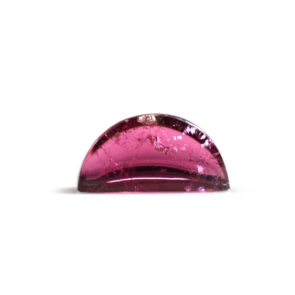 RUBELLITE D SHAPE FANCY CAB (DARK/SI) 9X4.50MM 1.59 Cts.