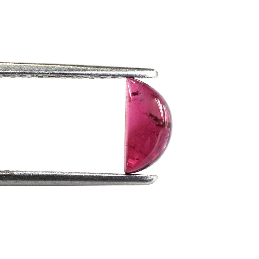 RUBELLITE D SHAPE FANCY CAB (DARK/SI) 9X4.50MM 1.59 Cts.