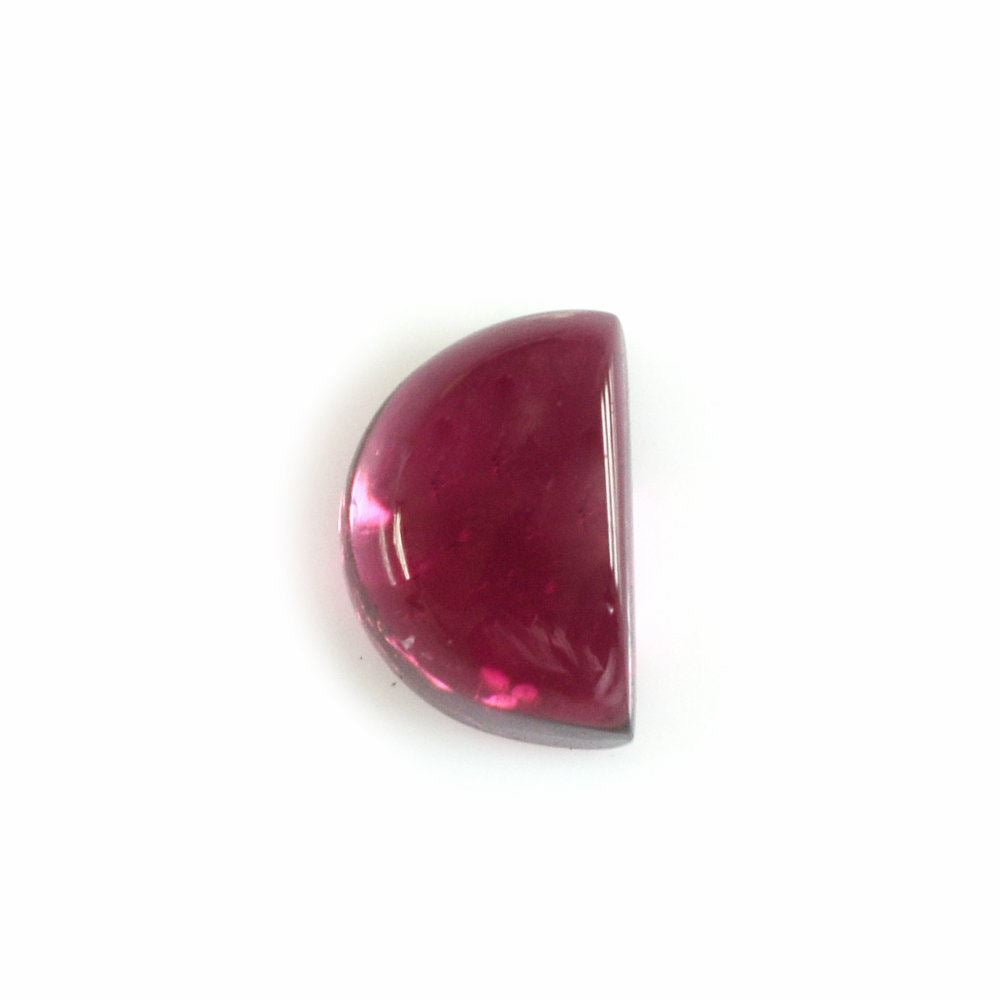 RUBELLITE D SHAPE FANCY CAB (DARK/SI) 6X4 MM 0.87 Cts.