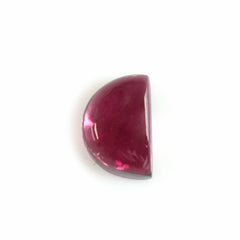 RUBELLITE D SHAPE FANCY CAB (DARK/SI) 6X4 MM 0.87 Cts.