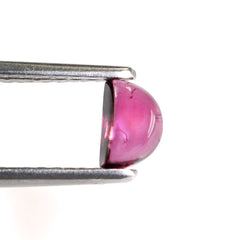 RUBELLITE D SHAPE FANCY CAB (DARK/SI) 6X4 MM 0.87 Cts.
