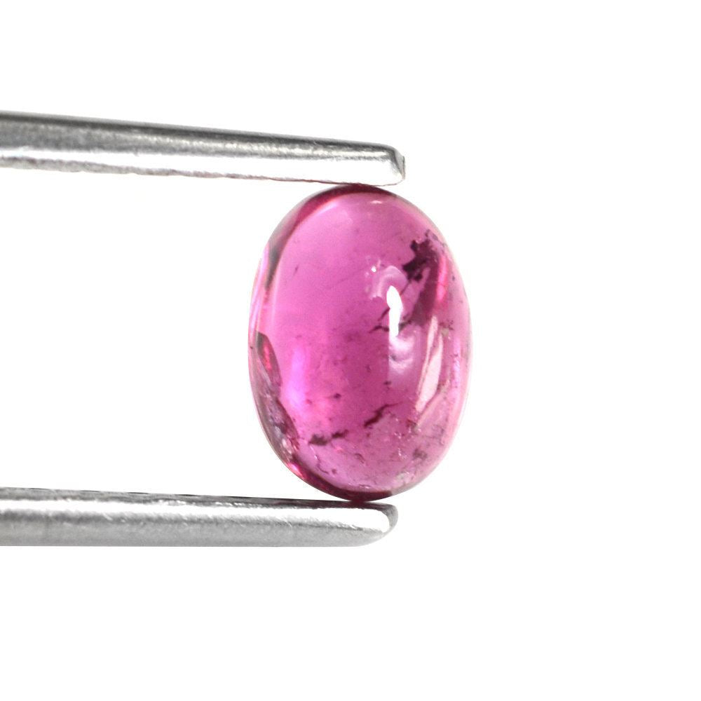 RUBELLITE OVAL CAB (DARK/SI) 7X5 MM 0.94 Cts.