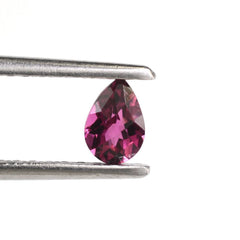 RUBELLITE CHECKER CUT PEAR (MEDIUM) 6X4 MM 0.42 Cts.