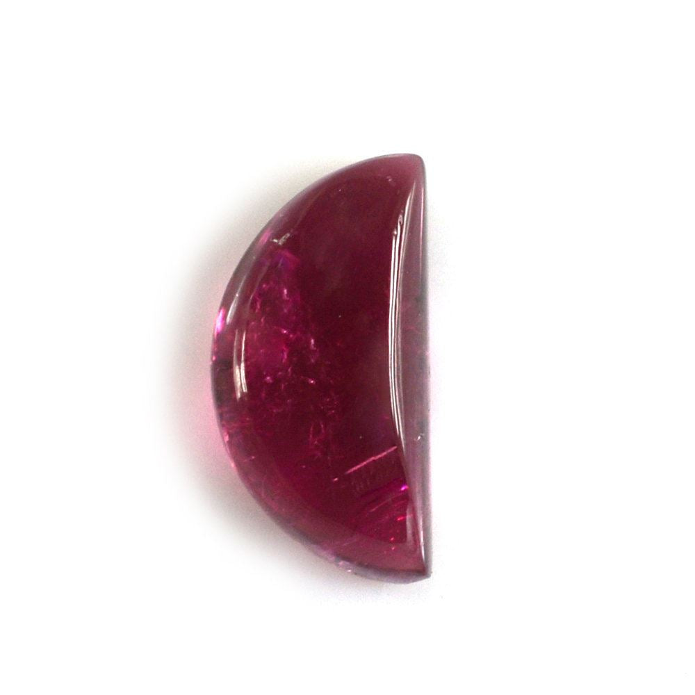 RUBELLITE D SHAPE FANCY CAB (MEDIUM/SI) 9X4.50 MM 1.53 Cts.