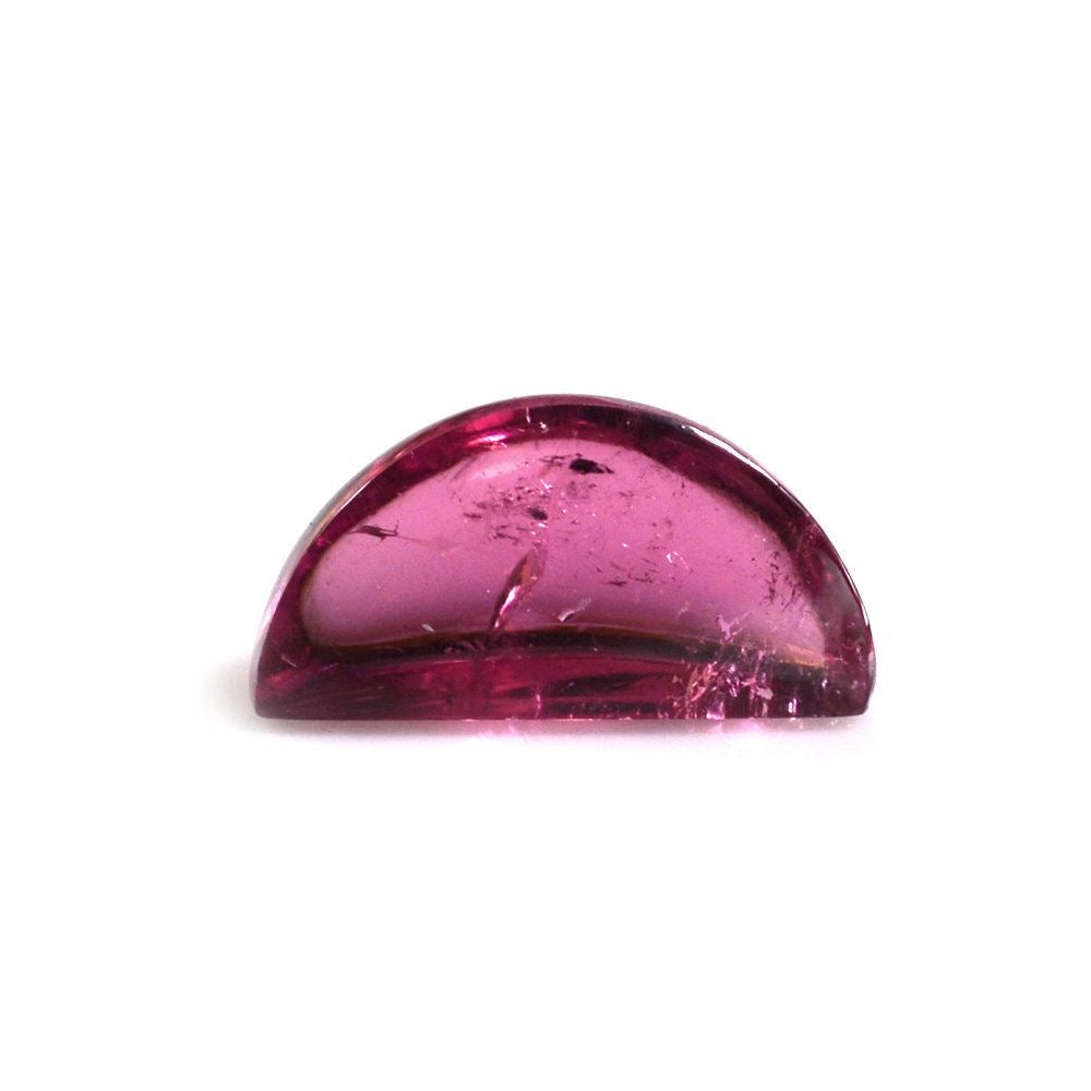 RUBELLITE D SHAPE FANCY CAB (MEDIUM/SI) 9X4.50 MM 1.53 Cts.