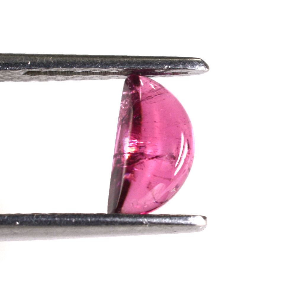 RUBELLITE D SHAPE FANCY CAB (MEDIUM/SI) 9X4.50 MM 1.53 Cts.
