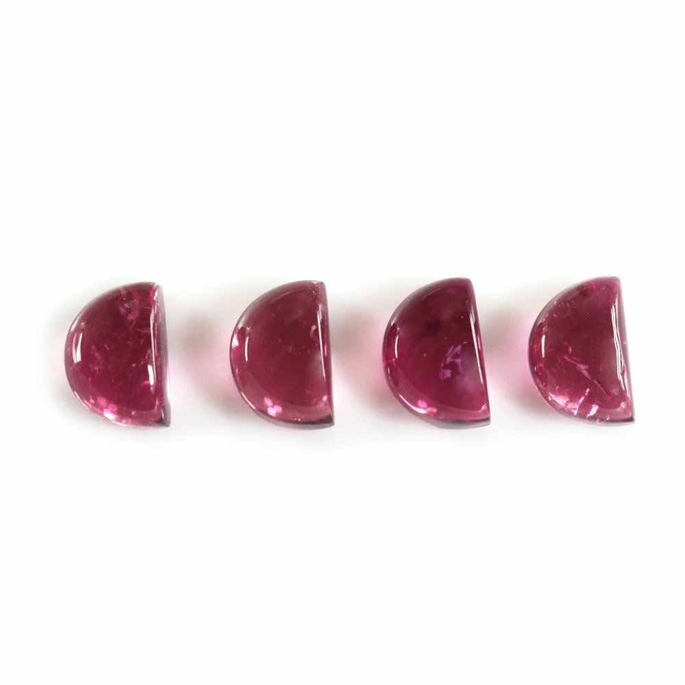 RUBELLITE D SHAPE FANCY CAB (MEDIUM/SI) 6X4 MM 0.85 Cts.