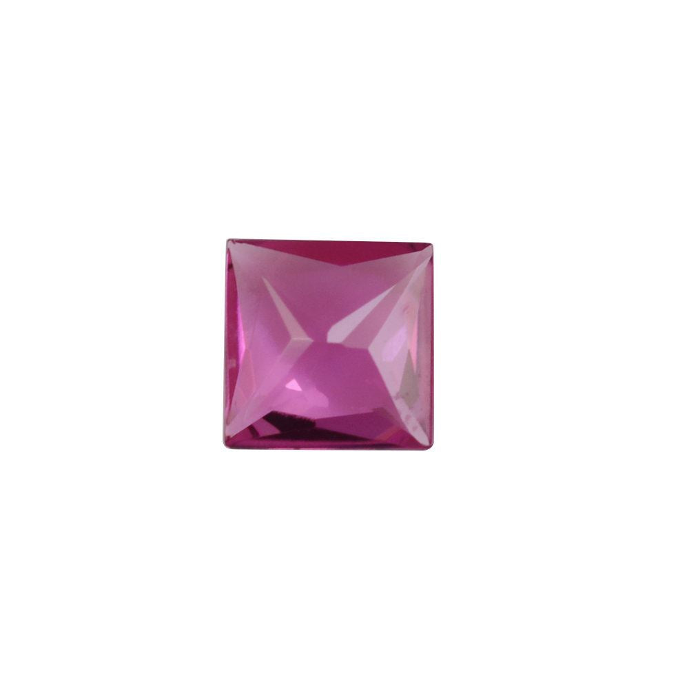 RUBELLITE PRINCESS CUT SQUARE (MEDIUM/SI) 4 MM 0.32 Cts.