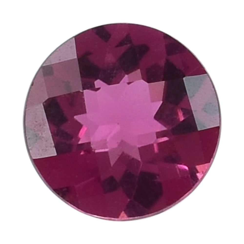 RUBELLITE CHECKER CUT ROUND 4.50MM 0.32 Cts.